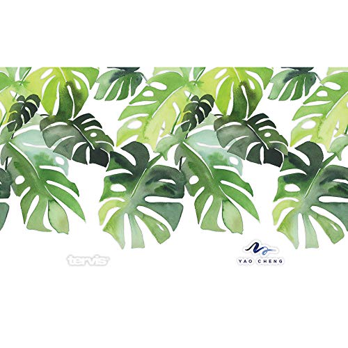 Tervis Yao Cheng Green Crystal Made in USA Double Walled Insulated Tumbler Travel Cup Keeps Drinks Cold & Hot, 16oz 4pk, Philodendron