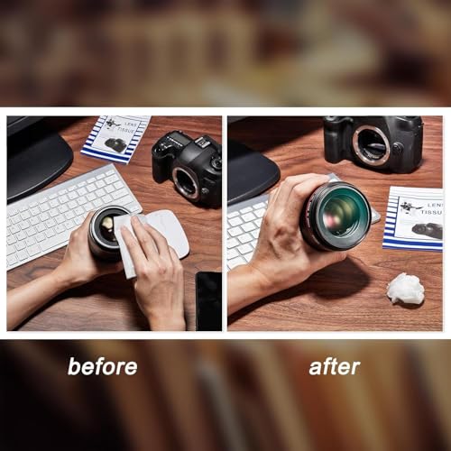 Outus 1500 Pcs Lens Cleaning Paper with 2 Cloths Camera Optics Wipe Booklet