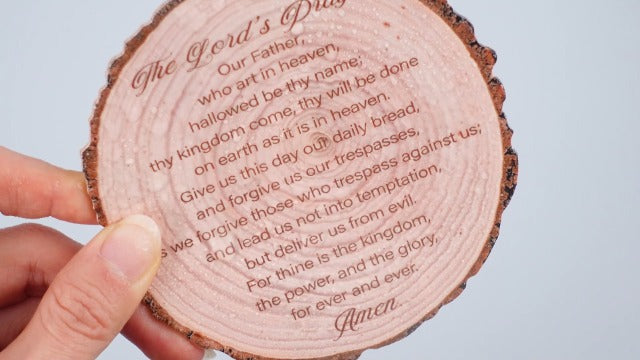 50 Sets Christian Church 4" Bible Verse Cork Coaster Bulk Gift Bag, Wood