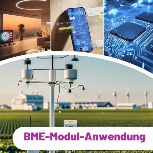 Sensor with BME680 Binghe 2 Pieces CJMCU-680 Temperature and Humidity Air Pressure Sensor for Temperature, Humidity and Air Pressure I2C Interface 1.7 ~ 3.6 V for Capturing Air Quality