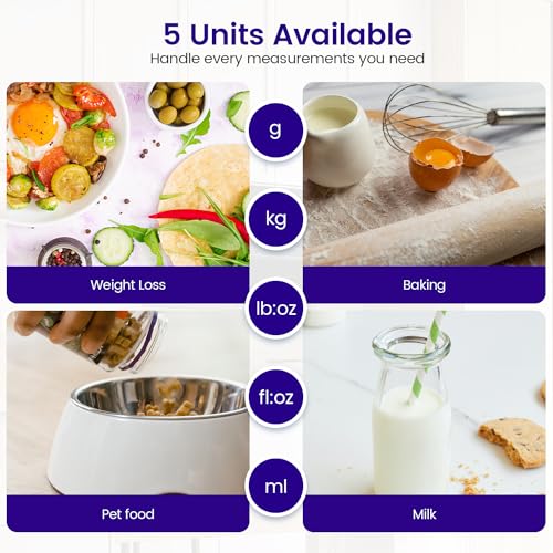 【 USB C Rechargeable & 15 Kg】Digital Kitchen Scale B19