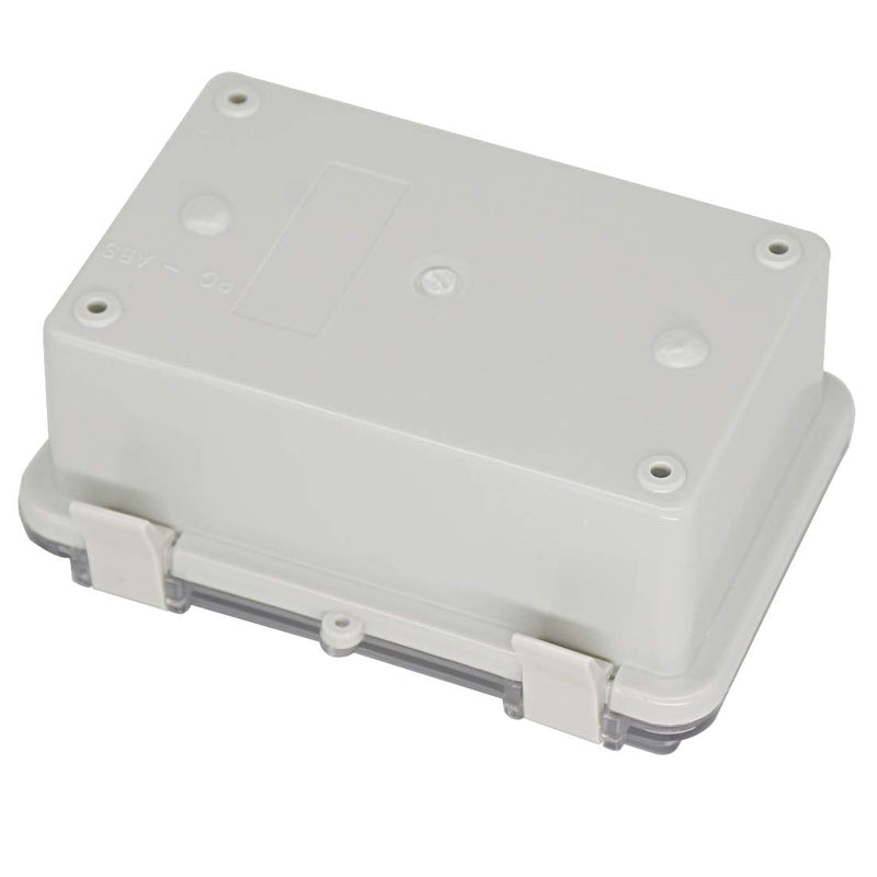 [Australia - AusPower] - Zulkit Junction Box ABS Plastic Dustproof Waterproof IP65 Electrical Boxes Hinged Shell Outdoor Universal Project Enclosure Clear Cover with 2 Cable Glands 5.9 x 3.9 x 2.8 inch (150x100x70 mm) 5.9" x 3.9" x 2.8" 