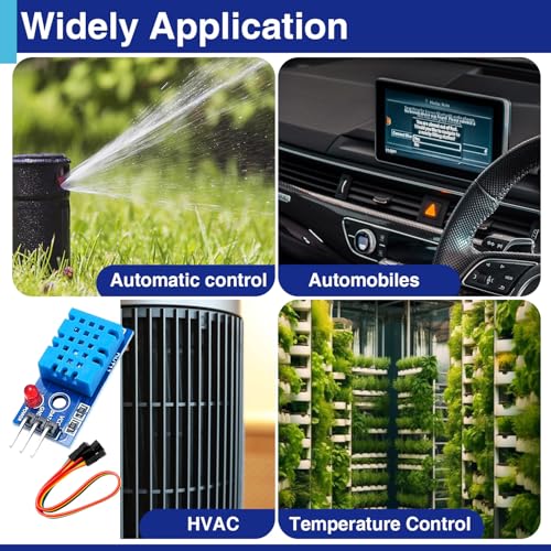 Usdrwam DHT11 digital temperature and humidity sensor modules, 6-piece set with sensor probes