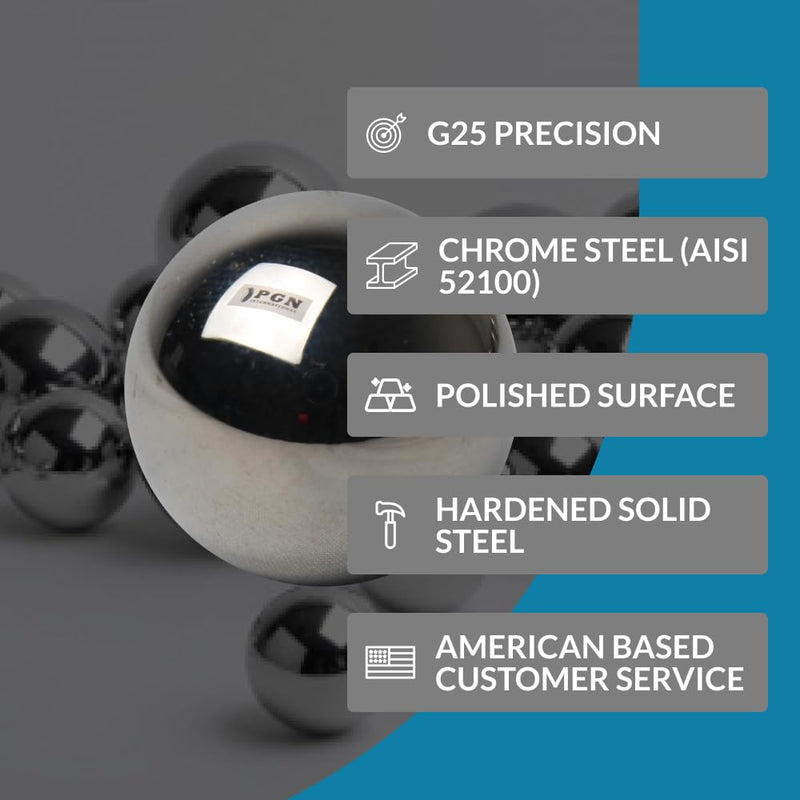 [Australia - AusPower] - PGN - Shoot The Moon Replacement Ball - 1-1/4" Inch Chrome Steel Bearing Ball G25 Precision 