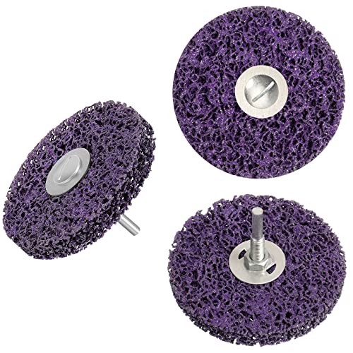 Coarse Sanding Disc, 4 Inch (4 in / 100 mm) CSD Disc Sanding Disc, Nylon Fabric Disc for Grinding, Polishing, Rust Removal for Metal, Steel, Stainless Steel (Purple) purple