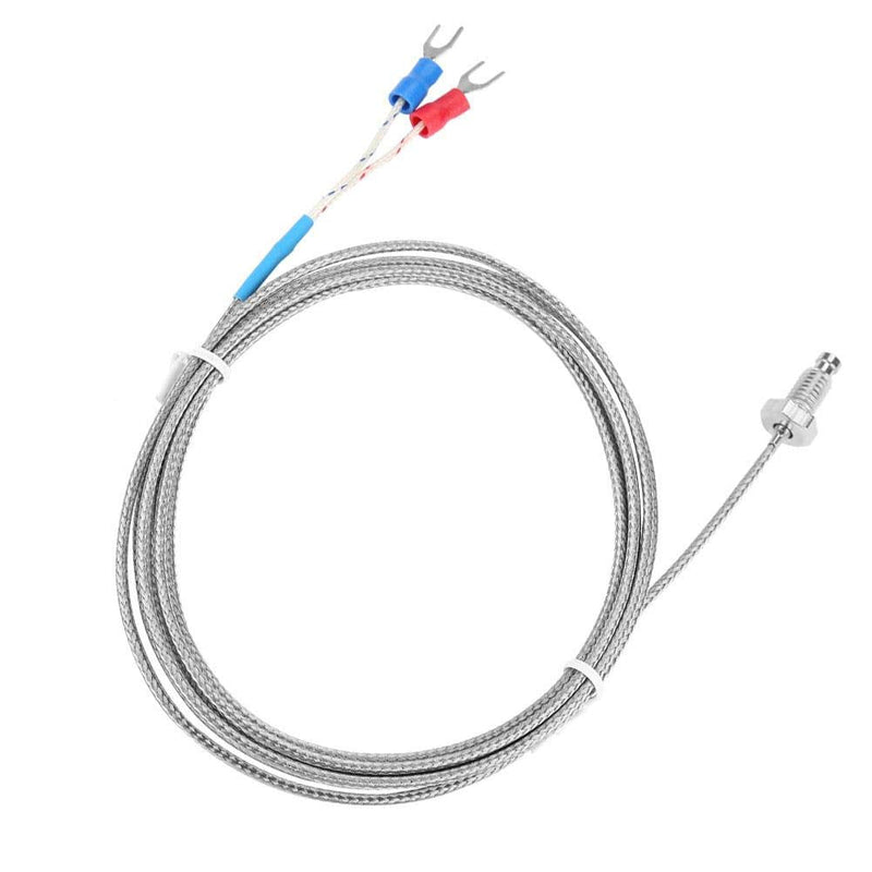 [Australia - AusPower] - Screw Probe Temperature Sensor K Type Thermocouple M6 Screw Thread Two Wire Temperature Controller 0-400℃(5M) 
