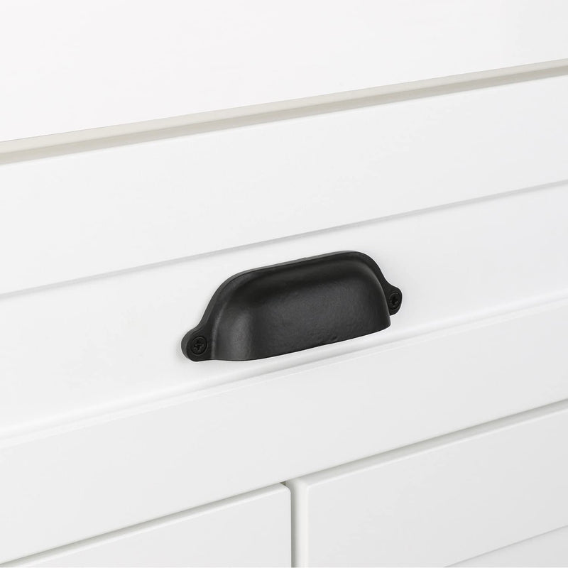 [Australia - AusPower] - Castle 4" Cabinet Cup Pull Black Iron 