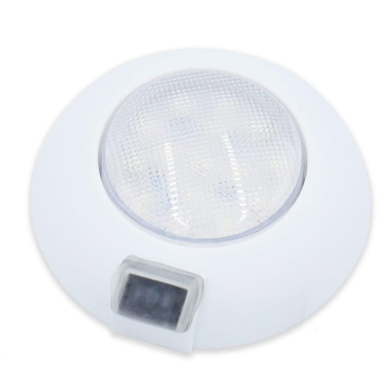 T-H Marine Easy Mount LED Dome Light with Switch - 12V Waterproof Dual Color LED Dome Light - Surface Mount for Boat & RV - 4 Inch Compact Design for Energy-Efficient Interior Lighting - Red/White