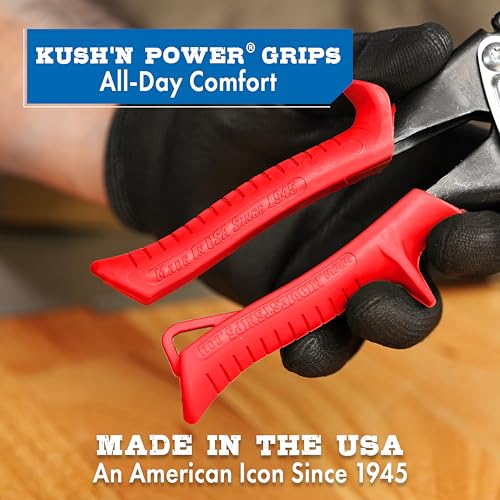 MIDWEST Blackout Aviation Snips, left-cut offset tin snips with black handles