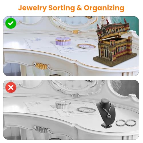 Majestic Giftware Musical Jewelry Box for Women (RM-UR-99055-M) | 5x3x4 Wooden Jewelry Case & Organizer With Design of Synagogue | Ideal Jewelry Organizer for Gifts & Keepsakes Brown - RM-UR-99055-M 5x3x4"
