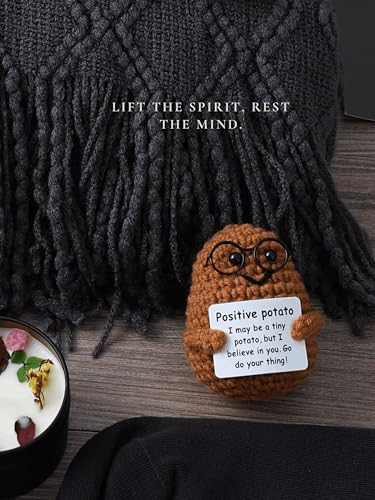 Thoughtful Comfort Care Package for Men & Women - Grey & Navy Gift Box with Knitted Blanket, Ceramic Mug & Positive Potato - Versatile Thinking of You or Birthday Gift