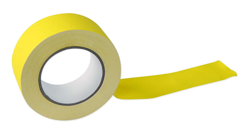 Rockville Rock Gaff Yellow 2in x 100ft Gaffers Tape, Natural Rubber Adhesive, Residue-Free, Non-Reflective, for Pro Audio and Stage Cable Management