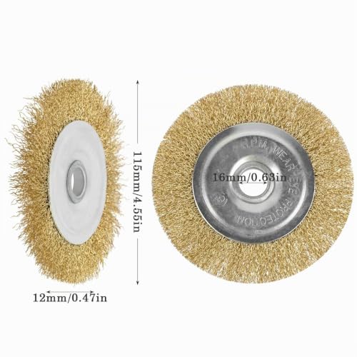 Joint Brush Set of 4, Compatible with Gloria Multibrush and Other Wire Brushes, 115 x 16 mm Weedbrush Accessories, Replacement Brush