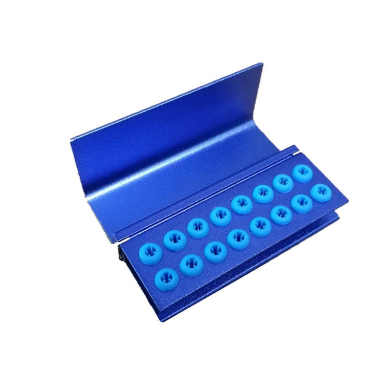[Australia - AusPower] - 16 Holes Dental FG RA/CA Burs Block Case Stand Holder 1.6mm&2.35mm Shank with Sillicone Autoclavable 