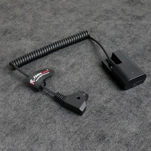 Alvin's Cables D-tap to LP-E6P Dummy Battery Power Coiled Cable for Canon EOS R5 Mark ll/ R5/ R6 Mark ll/Mark III/ R6/ R7/ R Camera E6P