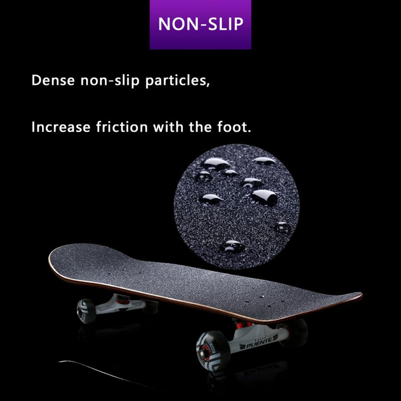 Custom Skateboard Grip Tape 1 Sheet Sticker 33x9inch, Personalized Waterproof Skateboard Stickers Funny Customized Gifts, PureBlack