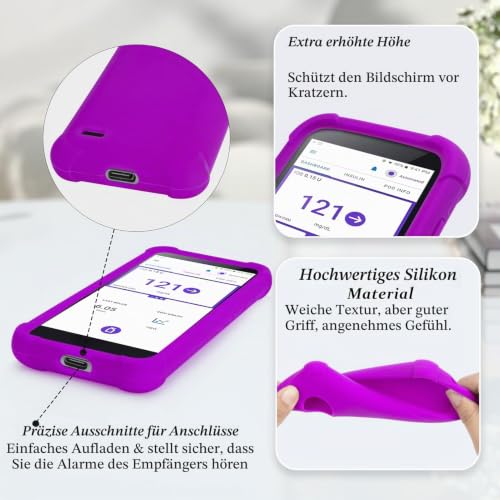 Omnipod 5 Silicone Protective Case, Shockproof Omnipod 5 PDM Case to Protect Your Omnipod 5 Pod Case Receiver from YOUSHARES (Purple) purple