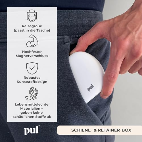 The Pultool PUL Clear Aligner & Retainer Case - Purple | Vented Compact Dental Storage Box for Invisalign and Retainer | BPA Free and Travel-Friendly Design
