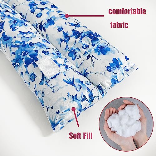 Mastectomy Pillow,Post Heart Surgery Seatbelt Pillow,hysterectomy recovery,c section Recovery,Insert Icebags Pockets chemo port pillow,Pacemaker Seatbelt Protection,Great Breast Cancer Gifts for Women Blue&white