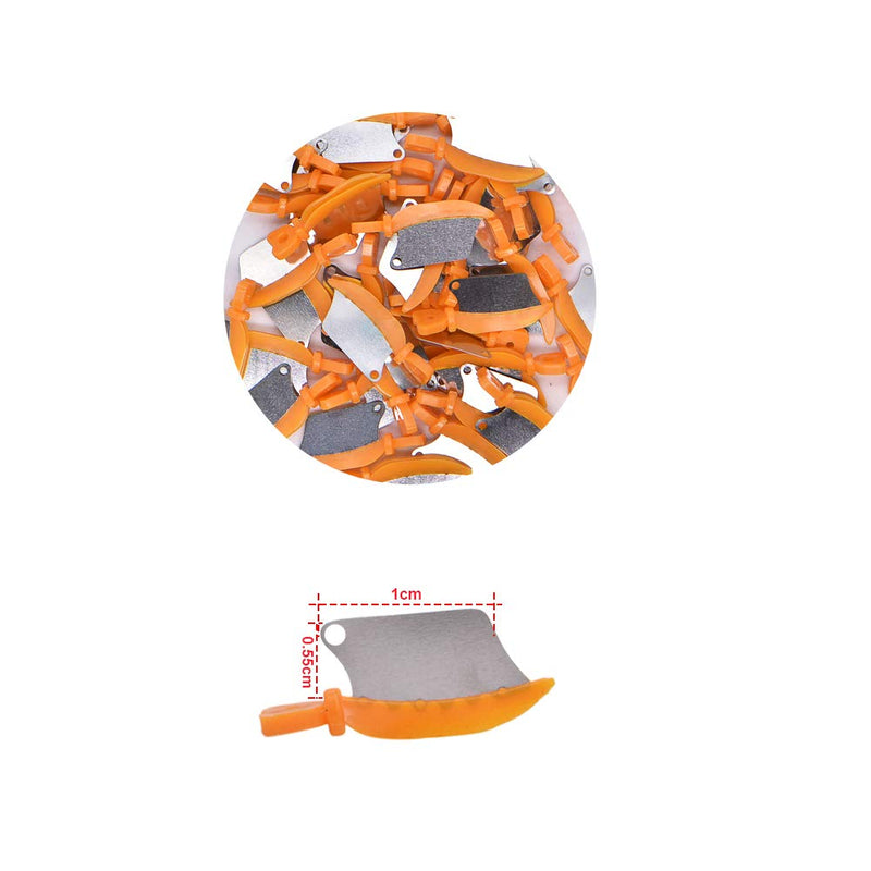 [Australia - AusPower] - Angzhili 40 Pcs/Box Dental Wedge Knife Teeth Interproximal Plastic Wedge (Orange) Orange 