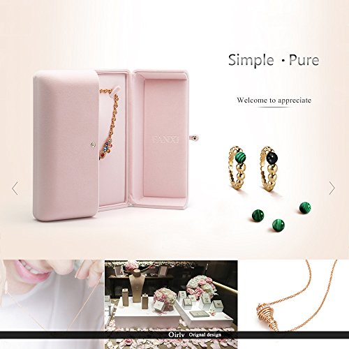 Oirlv Pink Velvet Jewelry Packaging Box Large Necklace Display Storage Case Large Necklace Gift Box Large Necklace Box