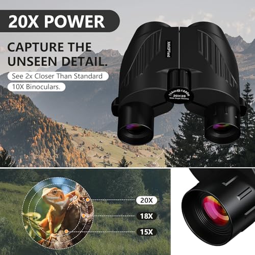 20x25 Compact Binoculars with Strap for Kids and Adults, Sharp Clear, Mini Low Weight Binoculars for Bird Watching,Hiking Outdoor, Cruise Ship,Concert Black