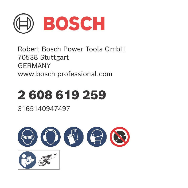 Bosch Professional Expert 2608619259 Cranked Grinding Disc for Metal, X-LOCK, Diameter 125 mm, Bore Diameter: 22.23 mm, Thickness: 6 mm, Diameter 125 mm