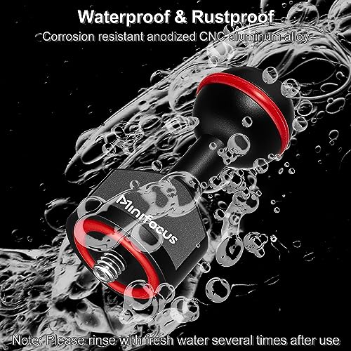 MINIFOCUS 2Pcs 1'' Ball Adapter to 1/4"-20 Screw, Universal Ball Joint Bracket with 1/4" Screw Base Adapter for Underwater Camera Arm Tray Diving Photography System