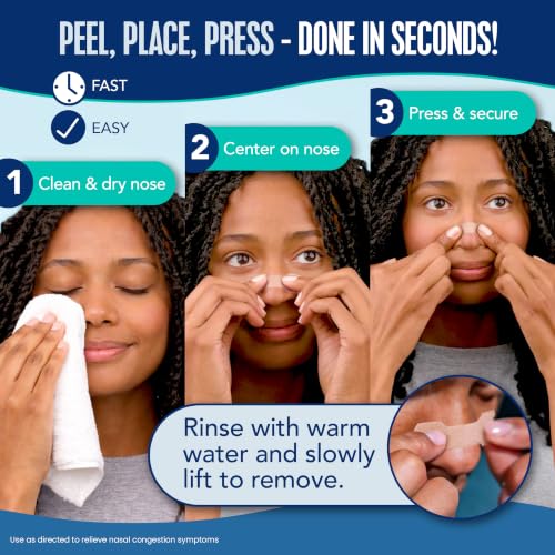 Breathe Right Large Tan nasal strips for relieving nasal congestion, 30 count package