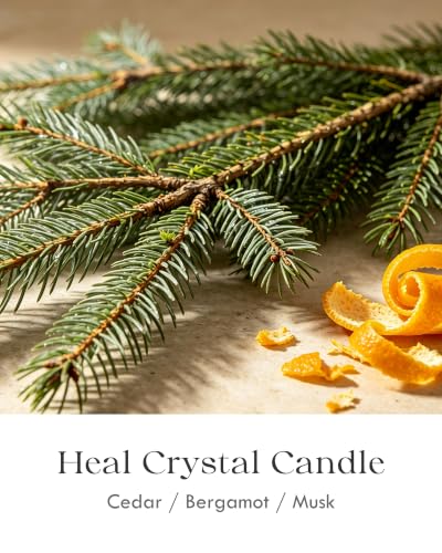 AOOVOO Obsidian Crystal Candle - 12oz Heal Candle for Releasing Negativity