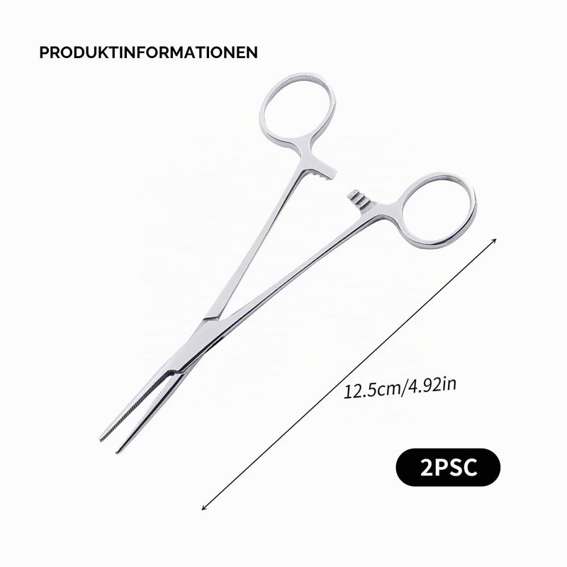 Piercing Pliers, Piercing Ball Screw, Artery Clamp Tool, Piercing Pliers for Balls, Piercing Ball Gripper Tool, Medical Surgical Piercing Pliers, Sewing Tool Set, for Dental Clamp