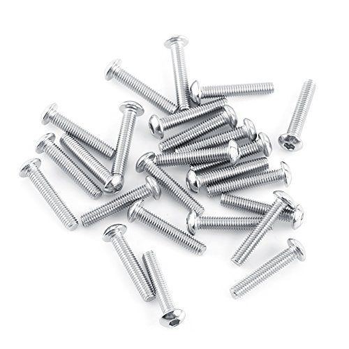 M3 stainless steel button head hex socket screws, bolts, and hex nuts assortment by Generic