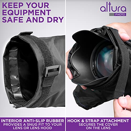 Altura Photo Camera Rain Cover, Waterproof Lens Jacket for Canon Sony Nikon