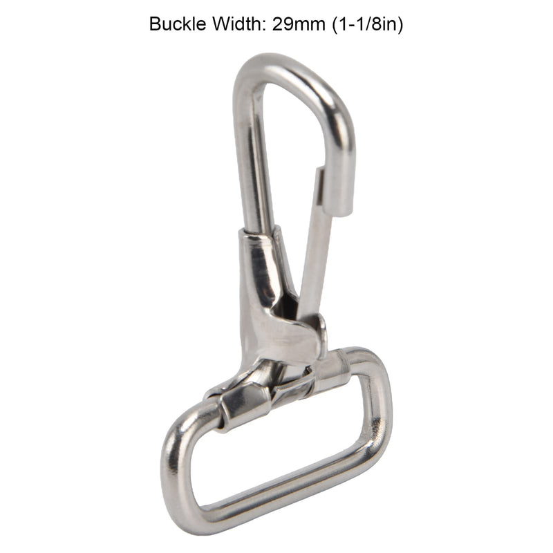 [Australia - AusPower] - Snap Hooks, 5Pcs Swivel Eye Snap Hooks, 304 Stainless Steel Swivel Eye Snap Hooks 29mm Diving Clips Spring Hooks for Bird Feeders, Pet, snap hooks 