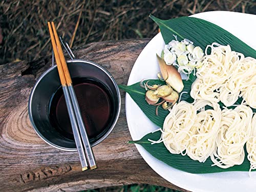Snow Peak Wabuki 8" Chopsticks with Carry Sleeve, Ultralight Japanese Cutlery for Camping, Daily use & Outdoors Medium