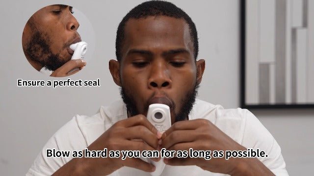 Peak Flow Meter No Bluetooth for Asthma COPD, PEF & FEV1 Risk Indicator | LCD display, for monitoring lung function, paper diary form, AAA batteries operated, digital spirometer