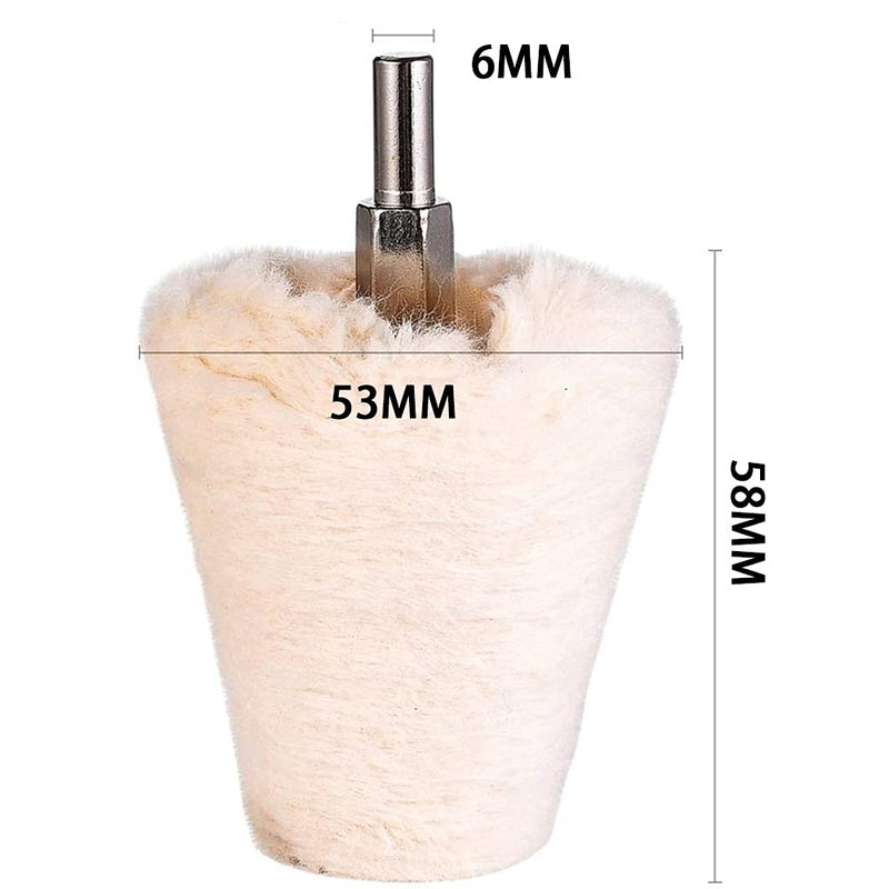 [Australia - AusPower] - Polishing Disc for Drilling Polishing Wheel Pad Mop Kit Conical/Column/Mushroom/Wheel Shaped Polishing Tool for Metal, Jewellery, Stainless Steel, Aluminium, Wood, Plastics, Ceramics, Glass etc. 