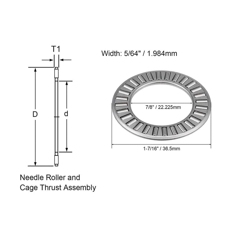 2 Sets Thrust Needle Roller Bearings NTA1423+2TRA Thrust Needle Roller Bearing with Two Washers 2