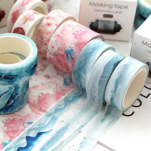 YUBBAEX Cute Printed Washi Tape 3 Rolls Japanese-Style Masking Tape Set Decorative for Arts, DIY Crafts, Journal Supplies, Planners, Scrapbook, Card/Gift Wrapping (Lace Checkered) Lace Checkered