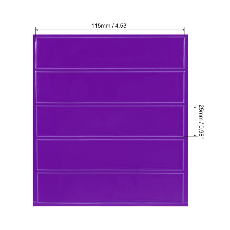 PATIKIL 4.5 x 1 Inch Safety Reflective Stickers, 10Pcs Adhesive Night Warning Sticker Waterproof Reflector Tape Strip for Helmet Hard Hat Clothing, Purple