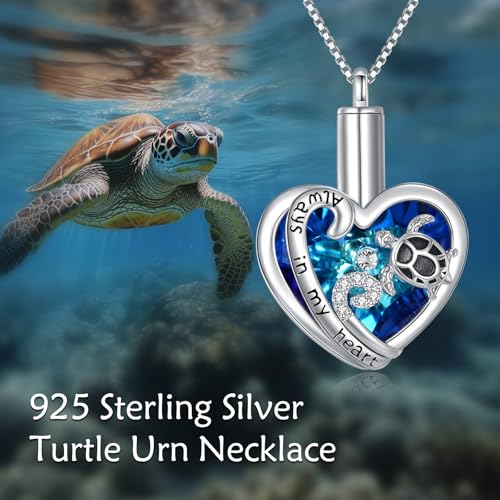 POPLYKE Urn Necklace For Ashes 925 Sterling Silver For Women Keepsake Necklaces Jewelry Present Easter Day of the Dead urn F