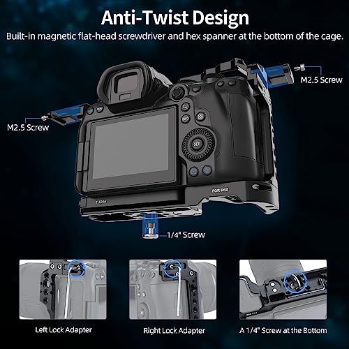 Nitze Cage for Canon R6 Mark III/R6 Mark II/R5 C/R5/R6 - T-C04A