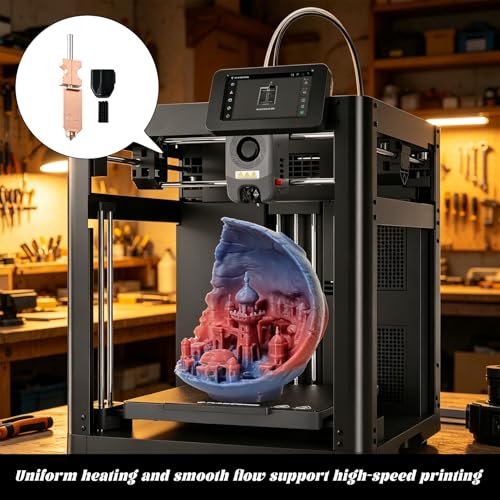 AD5X Nozzle,for Flashforge AD5X Nozzle Components, 2 Piece 3D Printer Accessory Set, Hardened Steel Nozzle Upgrade for High-Speed Printing, Compatible for Flashforge AD5X 3D Printers