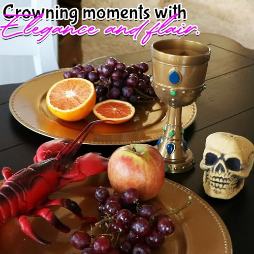 Fun Express Mardi Gras Molded Crown Goblets - 1 dozen