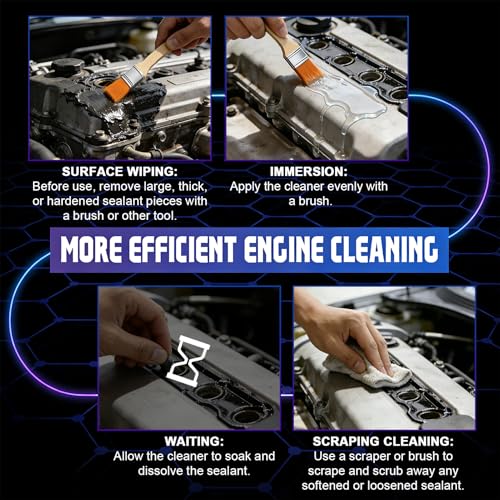 Seal Remover, Seal Cleaner, Sealing Adhesive Remover, Silicone Remover Car, Suitable for Engines, Sealants, Sticky Residues, etc., 100 ml