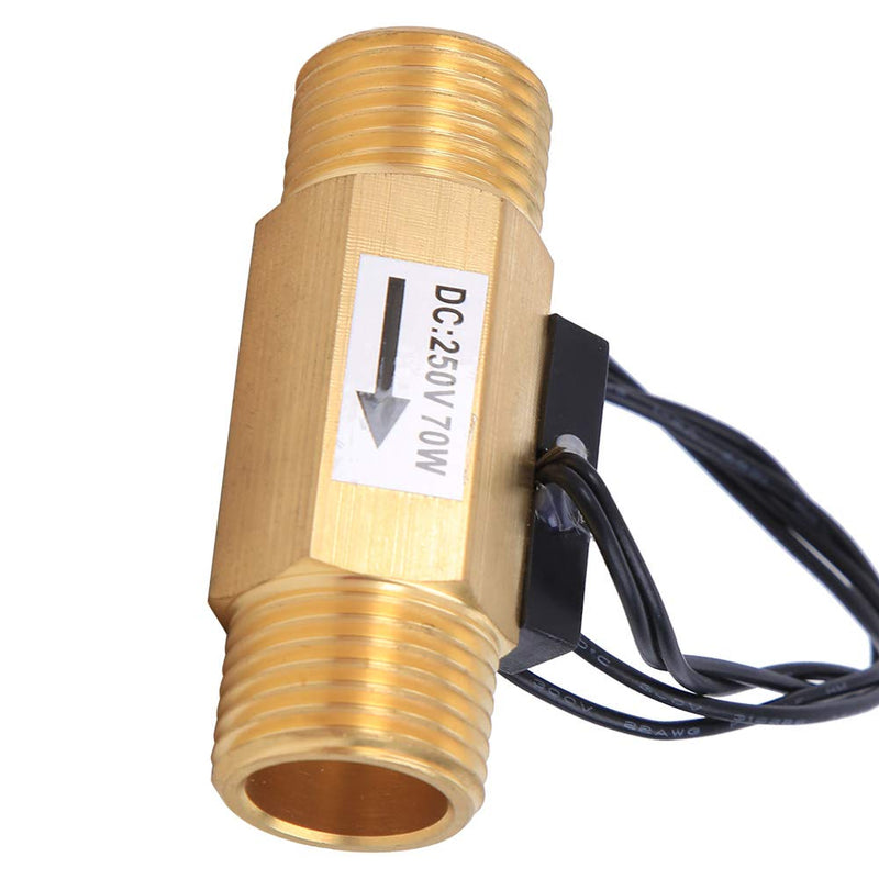 [Australia - AusPower] - YWBL-WH Water Hall Effect Sensor Switch with 1/2-inch Interface Electromagnetic Flowmeter Brass Industrial Accessory, Valve 