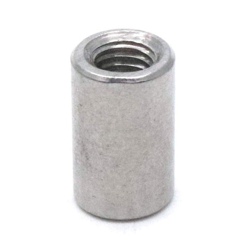 [Australia - AusPower] - M5 Round Connector Nuts Stainless Steel Coupling Nut 15mm/0.59" Length - Pack of 12 M5 x 15mm L x 8mm Dia 