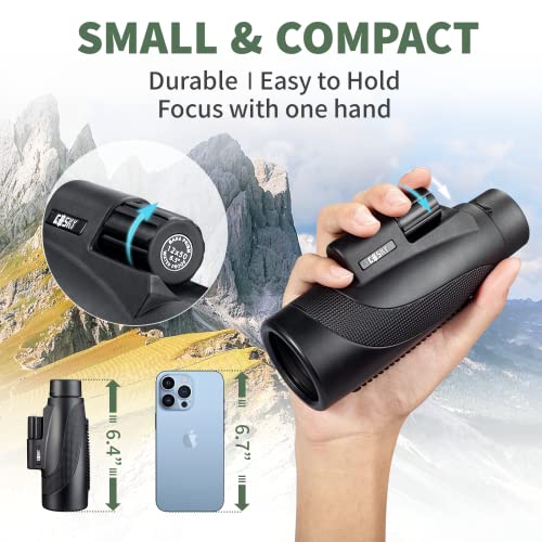 Gosky Titan 12x50 Monocular for Adults High Powered with Phone Adapter