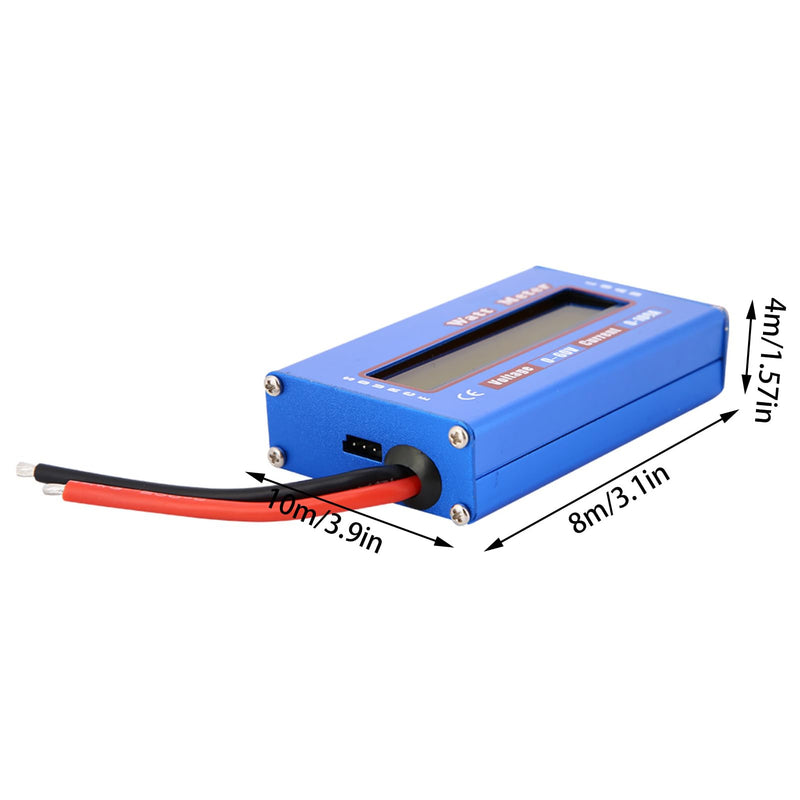 [Australia - AusPower] - Watt Meter, Digital Power Analyzer with Digital LCD DC 60V 100A Wattmeter for Voltage (V) Current (A) Power (W) (Ah) and Energy (Wh) Measurement 