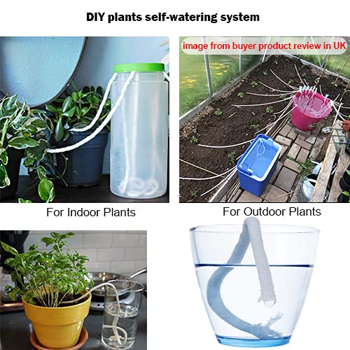 [Australia - AusPower] - ORIMERC 50 feet 1/4 inch Self Watering Capillary Wick Cord Vacation Plant Sitter DIY Hydroponic Wicking Self-Watering Planter Pot Automatic Water System Device Potted Violet Auto Seedling Waterer Rope 50 feet (1/4 inch) 